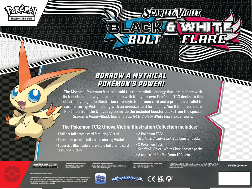Pokemon TCG: White Flare & Black Bolt Victini Illustration Collection