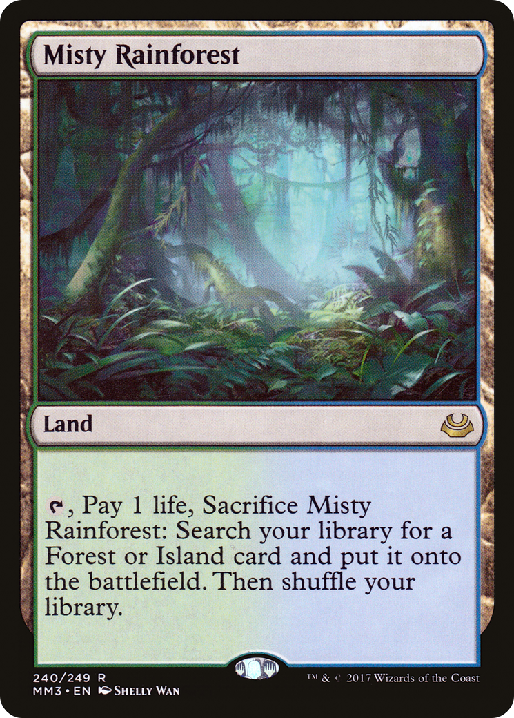 Misty Rainforest (MM3-240) - Modern Masters 2017 Foil
