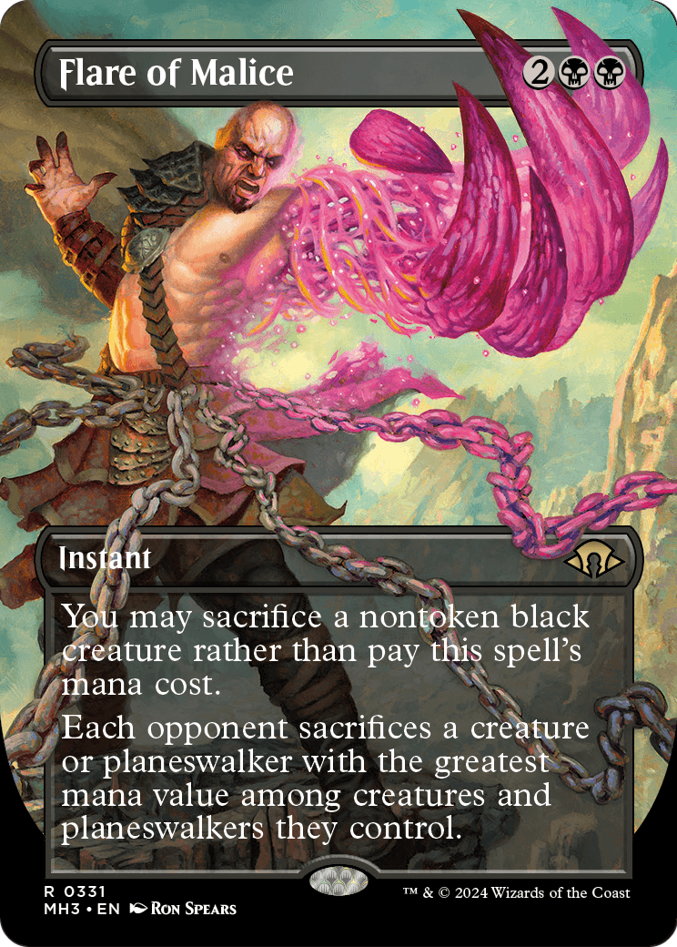 Flare of Malice (Borderless) (MH3-331) - Modern Horizons 3
