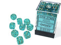 Chessex 36 D6 Borealis Teal/ Gold