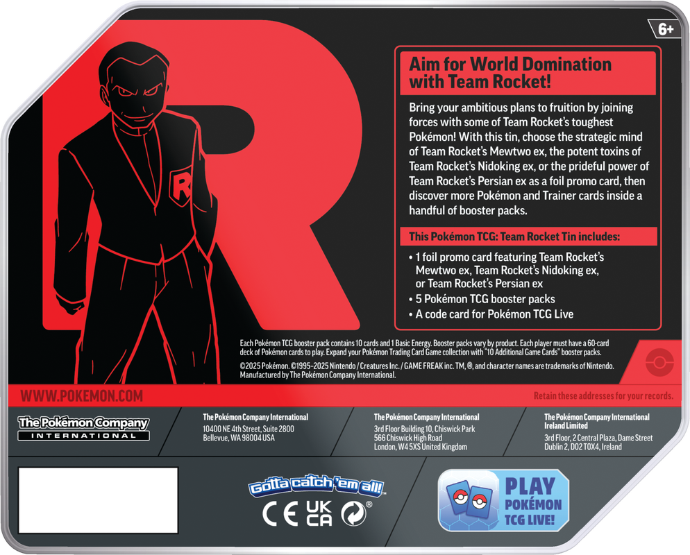 Pokemon TCG: Team Rocket Tin