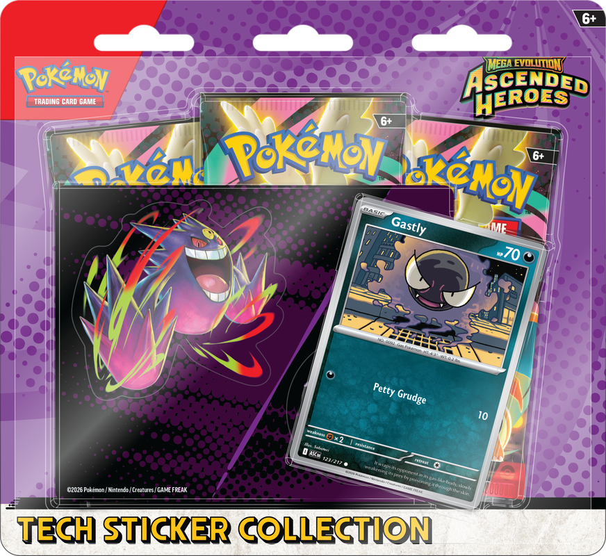 Pokemon TCG: Ascended Heroes Tech Sticker Collection - Charmander/Gastly