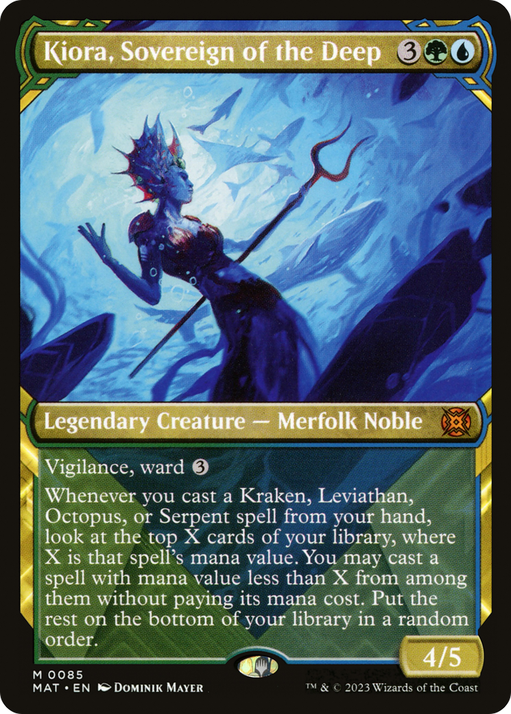 Kiora, Sovereign of the Deep (Showcase) (MAT-085) - March of the Machine: The Aftermath: (Showcase) Foil