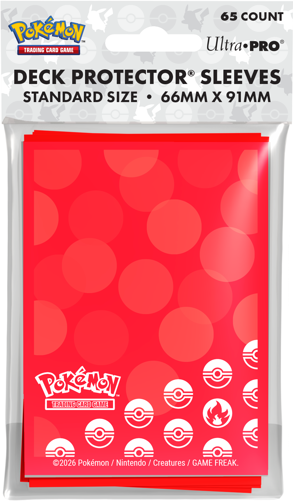 Ultra Pro Pokemon Sleeves: Energy Fire Type 65CT