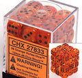 Chessex 36 D6 Vortex Orange/Black