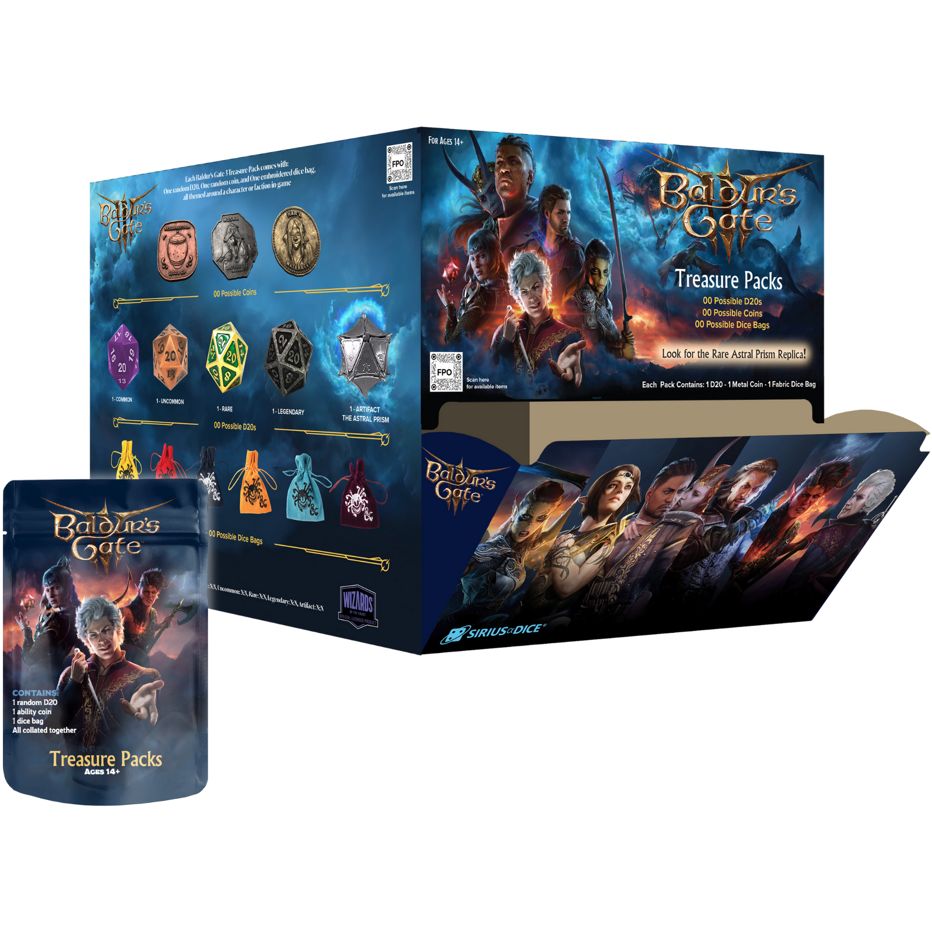 D&D Baldur's Gate 3 Treasure Pack: Blind Dice Set