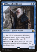 Malevolent Hermit (MID-061) - Innistrad: Midnight Hunt: (Double Faced Transform) Foil