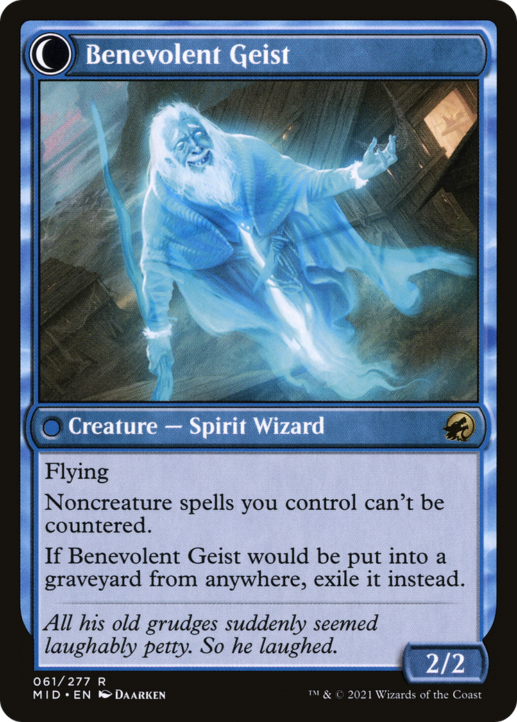 Malevolent Hermit (MID-061) - Innistrad: Midnight Hunt: (Double Faced Transform) Foil