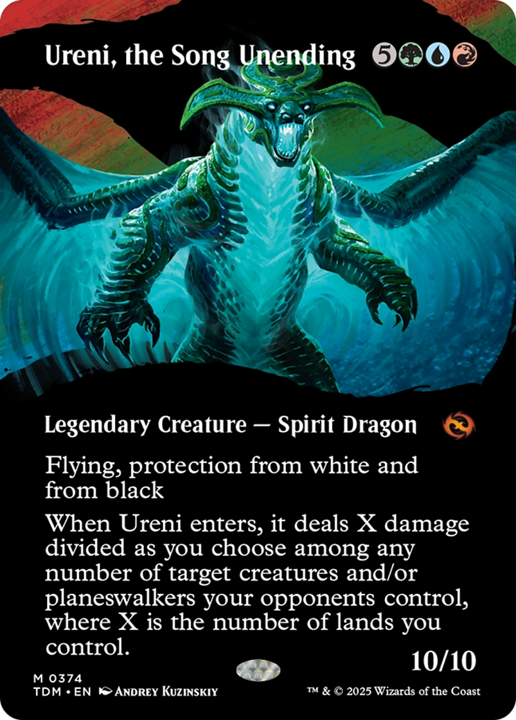 Ureni, the Song Unending (Borderless) (TDM-374) - Tarkir: Dragonstorm: (Showcase) Foil