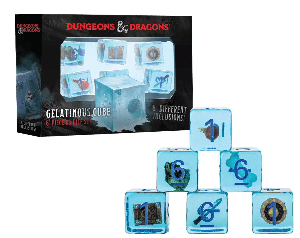 D&D Gelatinous Cude 6 Piece Dice Set