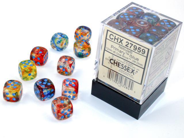 Chessex 36 D6 Nebula Primary/ Blue