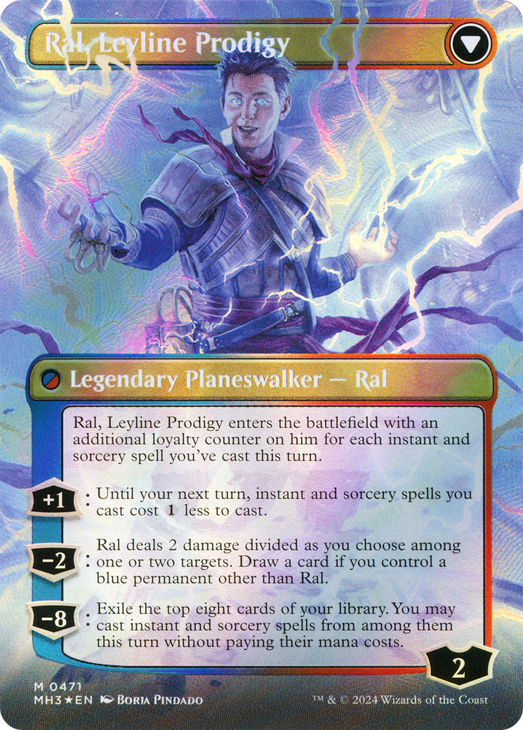 Ral, Monsoon Mage (Borderless) (Textured Foil) (MH3-471) - Modern Horizons 3 Foil