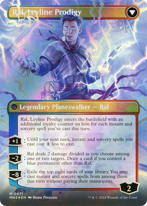 Ral, Monsoon Mage (Borderless) (Textured Foil) (MH3-471) - Modern Horizons 3 Foil