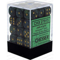 Chessex 36 D6 Scarab Jade/ Gold