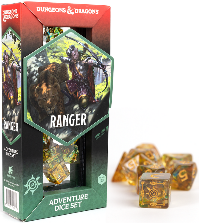 D&D Adventure Dice: Ranger Green / Multi Colour